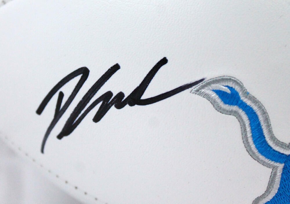 D'Andre Swift Signed Detroit Lions Black Logo Football