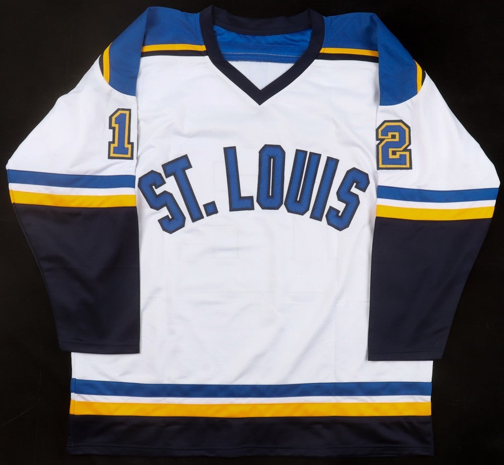 Adam Oates Signed St. Louis Blues Custom Hockey Jersey (Beckett COA)