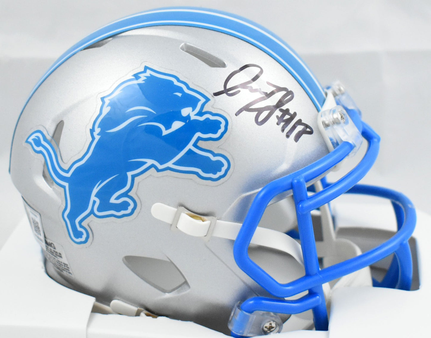 Isaac TeSlaa Autographed Detroit Lions Speed Mini Helmet
