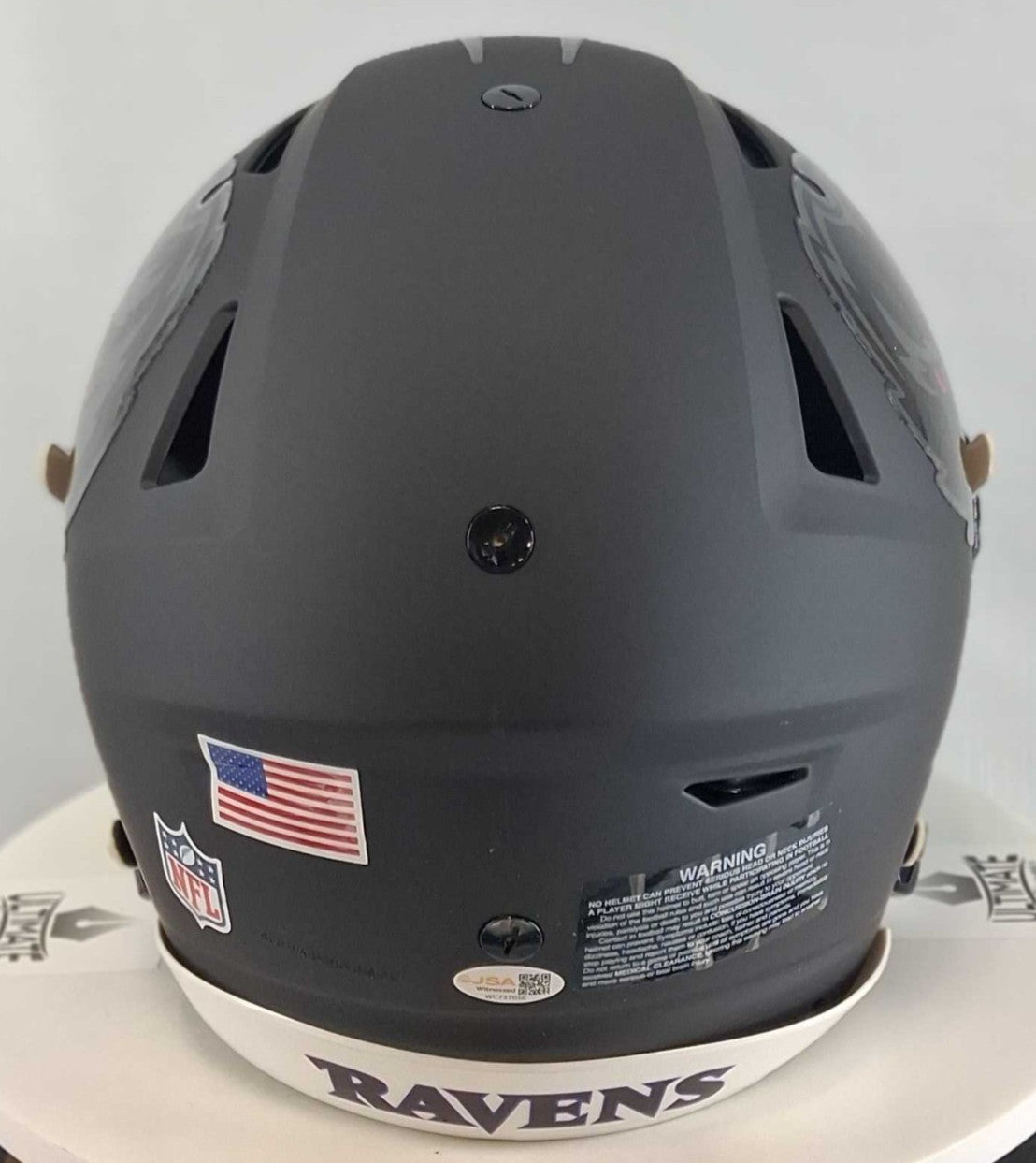 Trey Hendrickson Signed Baltimore Ravens Darkness Alternate Speedflex Helmet