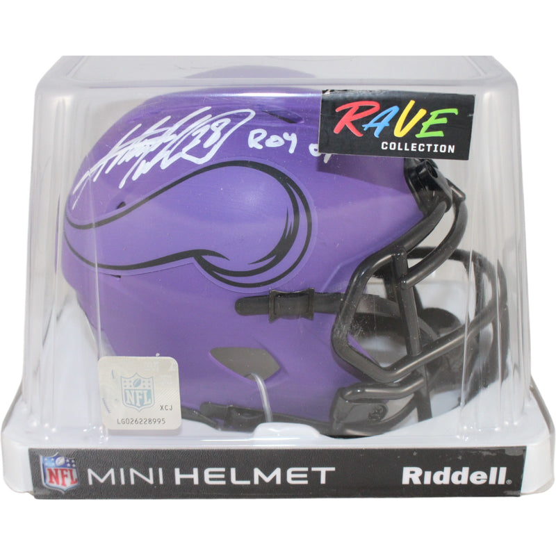 Adrian Peterson Signed Minnesota Vikings Rave Mini Helmet (ROY Inscription)