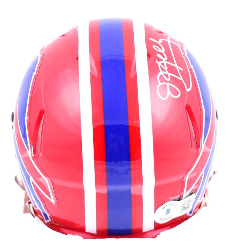 Jim Kelly Signed Buffalo Bills 1987-2001 Throwback Speed Mini Helmet