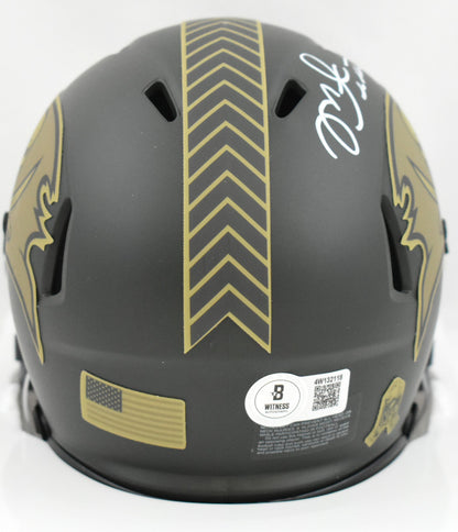 Mike Alstott Signed Tampa Bay Buccaneers 2025 Salute to Service Mini Helmet
