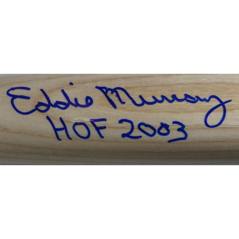 Eddie Murray Autographed Baltimore Orioles Blonde Baseball Bat (HOF Inscription)