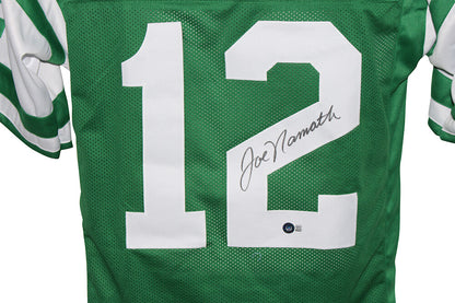 Joe Namath Autographed Pro Style Green Football Jersey