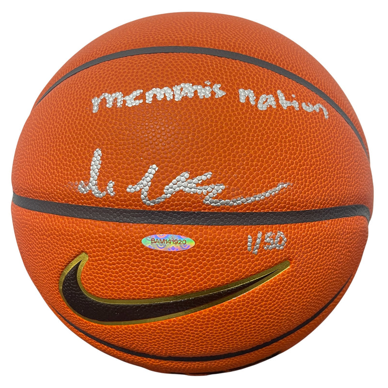 Emoni Bates Autographed Memphis Nike Elite Basketball (Upper Deck)