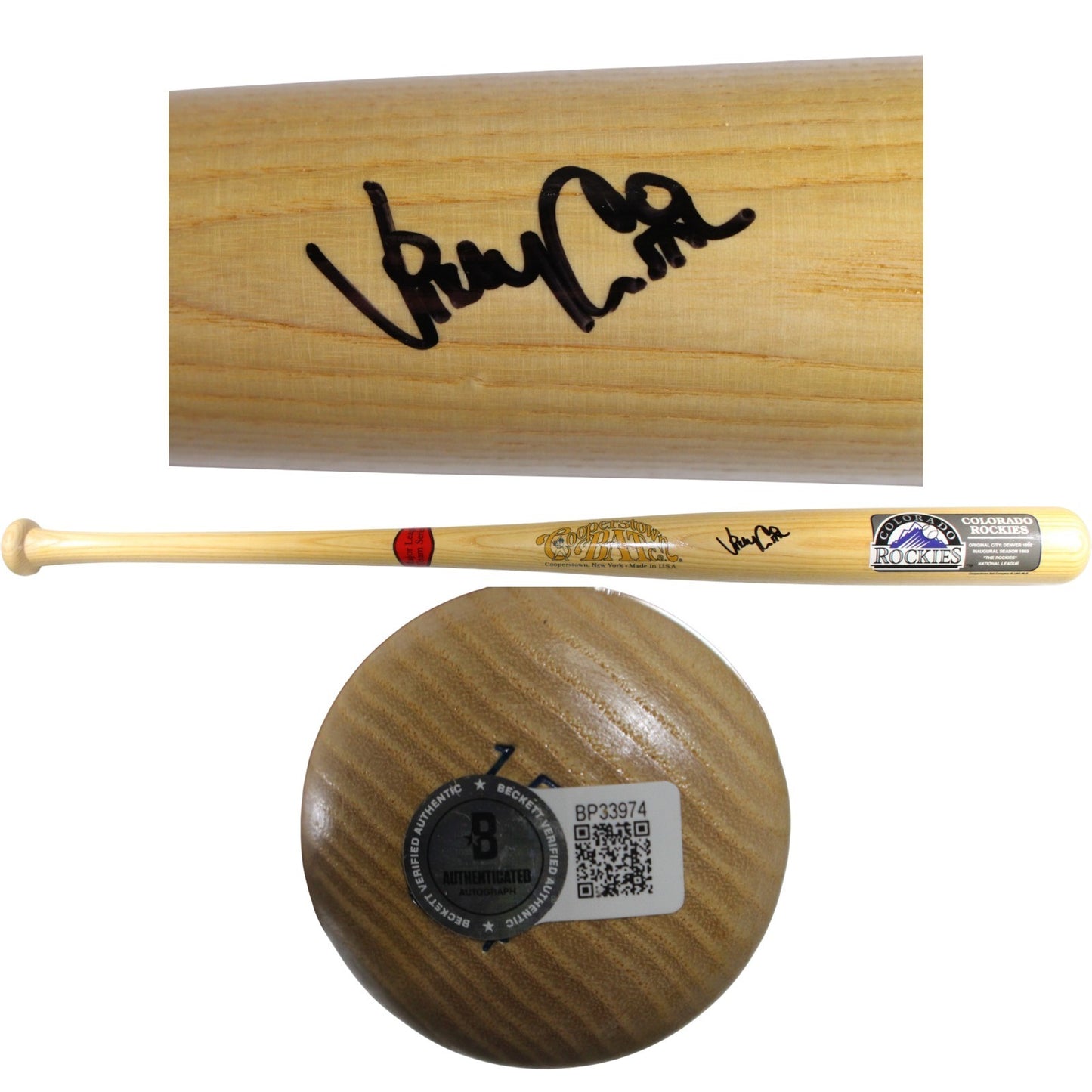 Vinny Castilla Autographed Colorado Rockies Baseball Bat