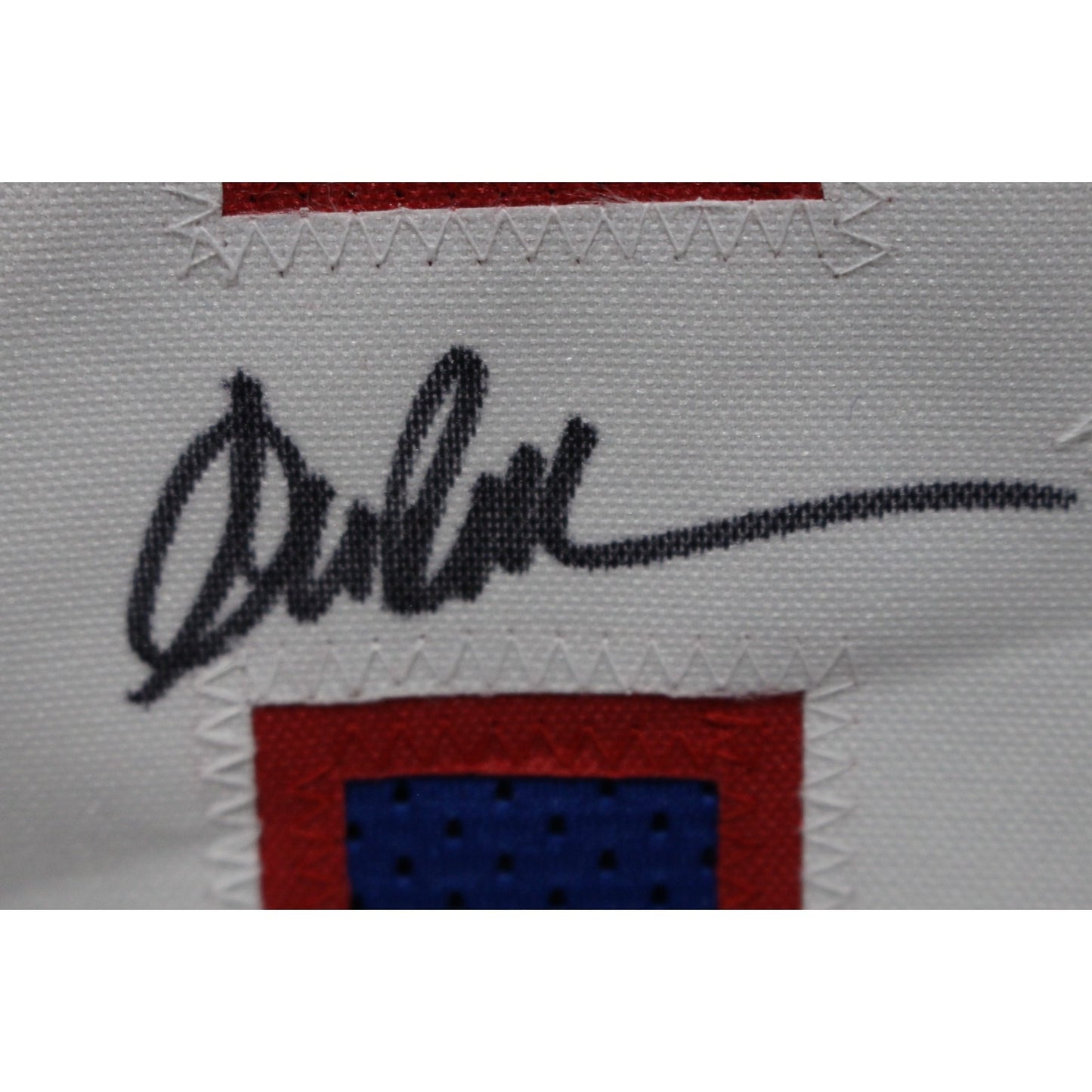 Jim Kelly, Thurman Thomas & Andre Reed Autographed Blue Custom Jersey