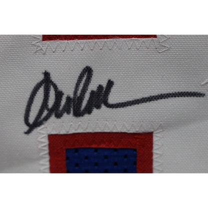 Jim Kelly, Thurman Thomas & Andre Reed Autographed Blue Custom Jersey