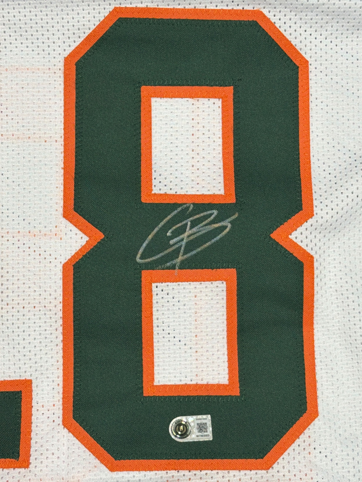 Cooper Barkate Signed Miami Hurricanes White Custom Jersey