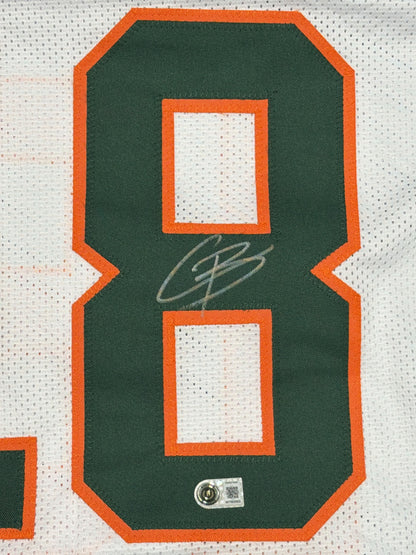 Cooper Barkate Signed Miami Hurricanes White Custom Jersey