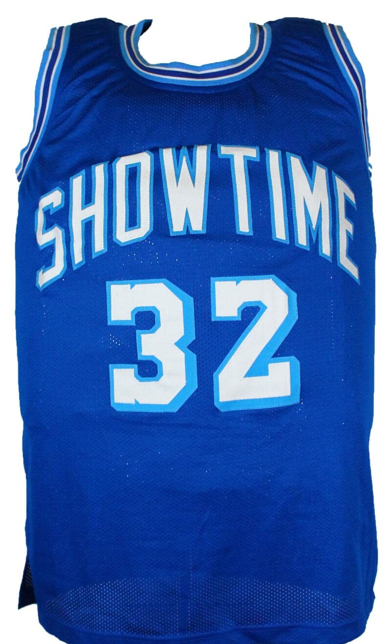 Magic Johnson Signed Los Angeles Custom Blue Jersey