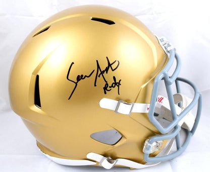 Sean Astin Signed Notre Dame Fighting Irish Full Size Speed Helmet - Black