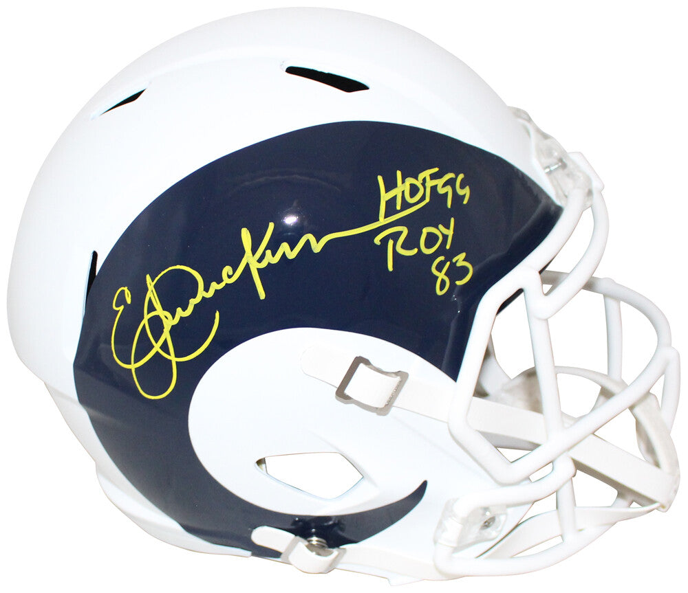 Eric Dickerson Signed Los Angeles Rams Full Size AMP Replica Helmet