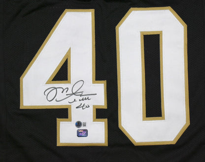 Mike Alstott Autographed Purdue Boilermakers Custom Black Jersey