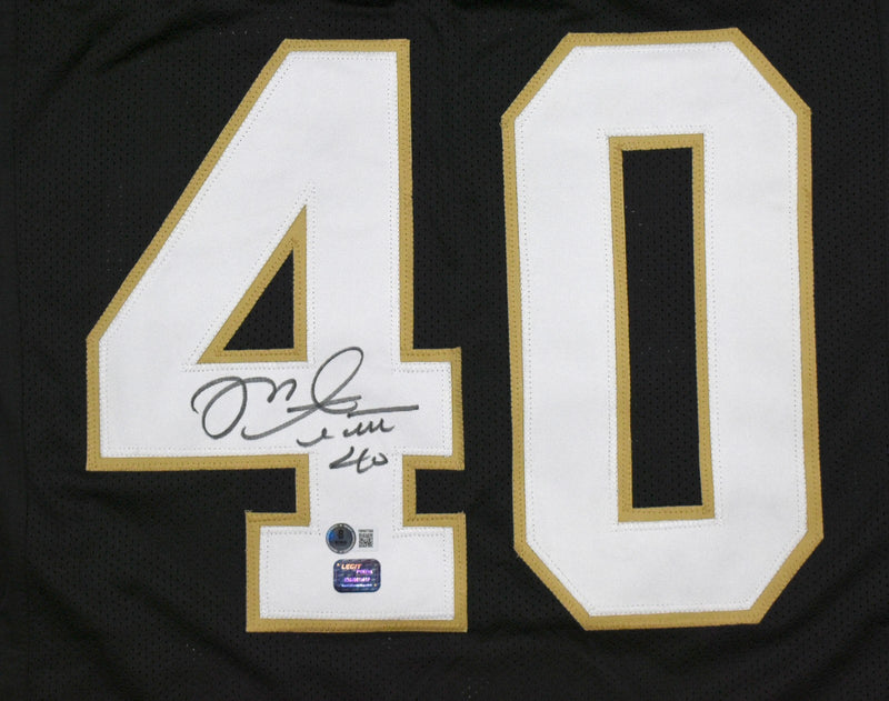 Mike Alstott Autographed Purdue Boilermakers Custom Black Jersey