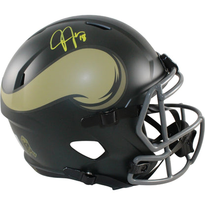 Justin Jefferson Full Size Helmet - Minnesota Vikings 2025 Salute to Service