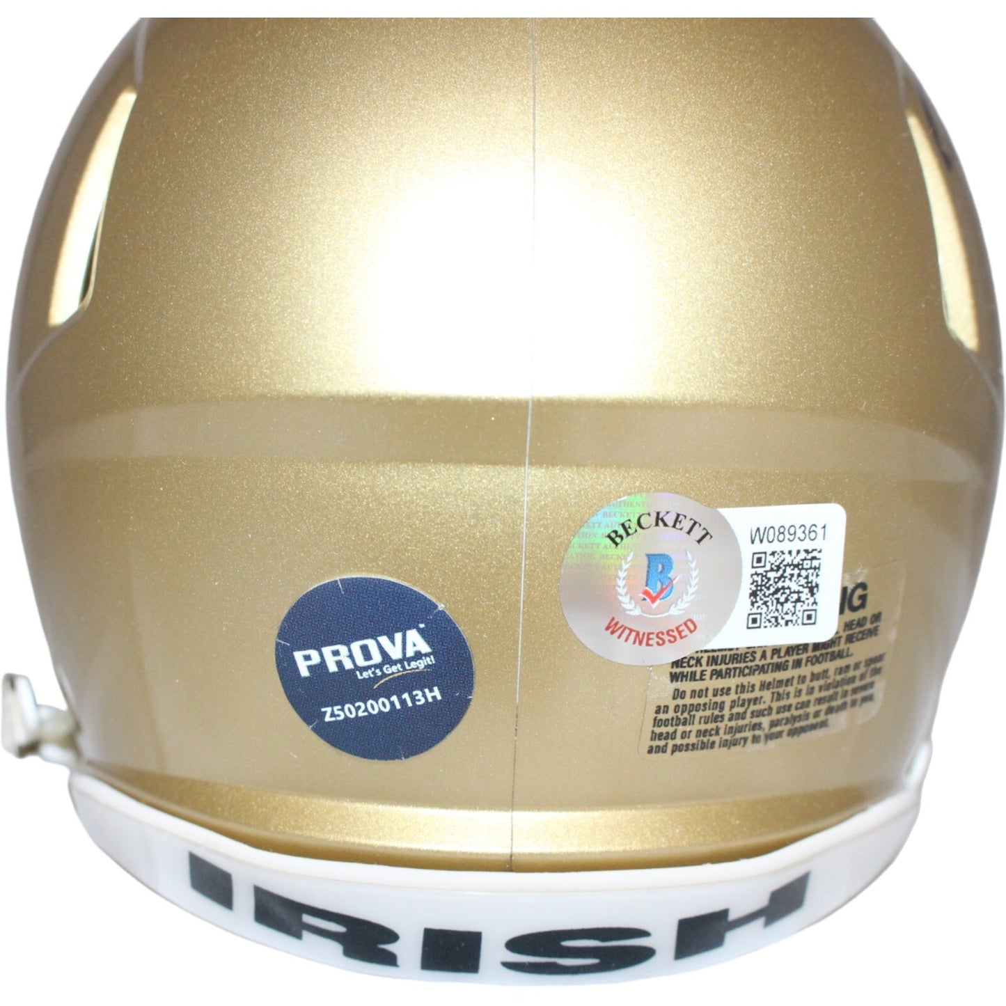 Rudy Ruettiger Autographed Notre Dame Fighting Irish Speed Mini Helmet