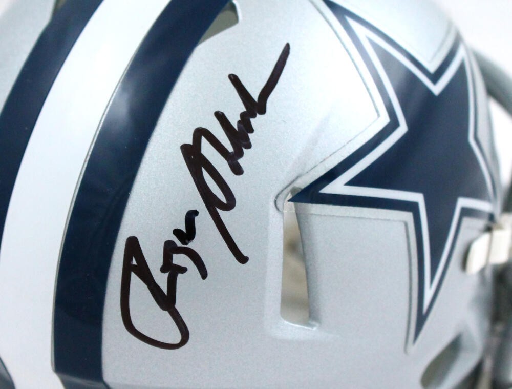 Roger Staubach Signed Dallas Cowboys Speed Mini Helmet - Black