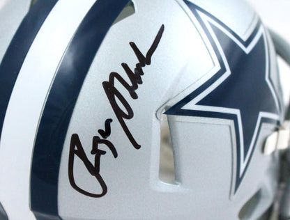 Roger Staubach Signed Dallas Cowboys Speed Mini Helmet - Black