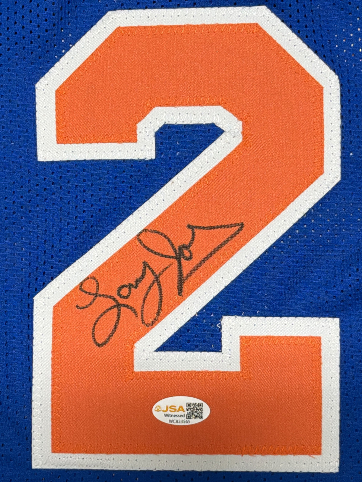 Larry Johnson Autographed New York Knicks Custom Jersey