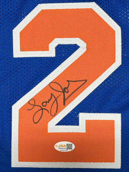 Larry Johnson Autographed New York Knicks Custom Jersey