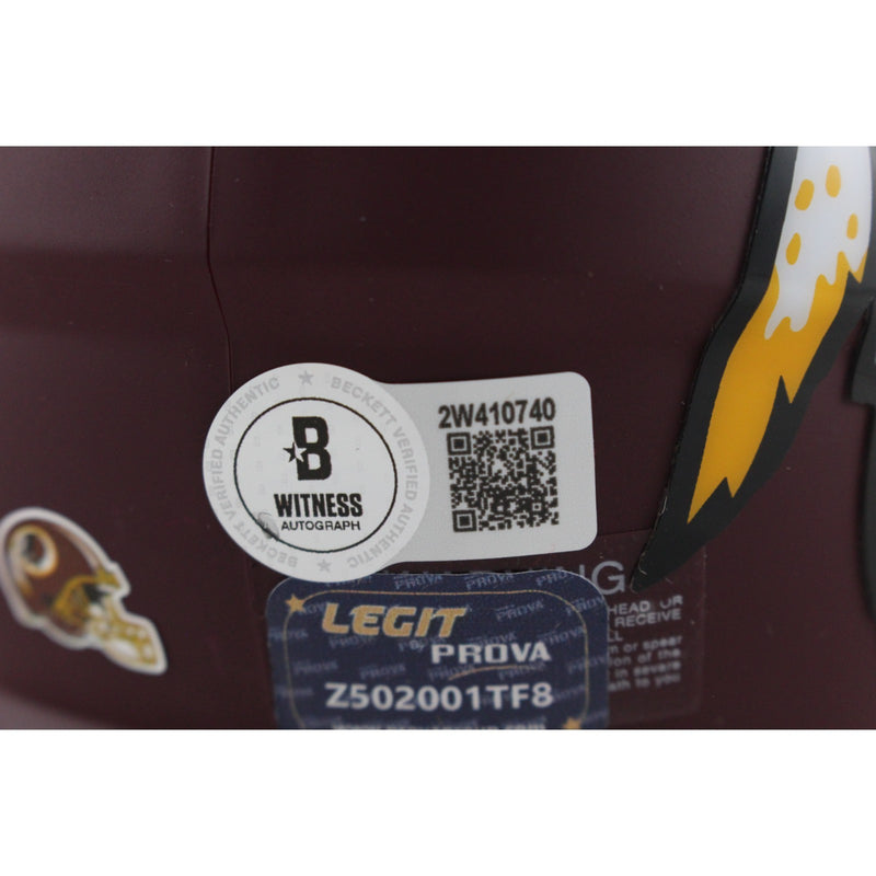 John Riggins Signed Washington Redskins AMP Mini Helmet (BAS)
