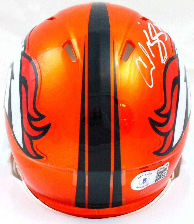Champ Bailey Autographed Denver Broncos Flash Speed Mini Helmet