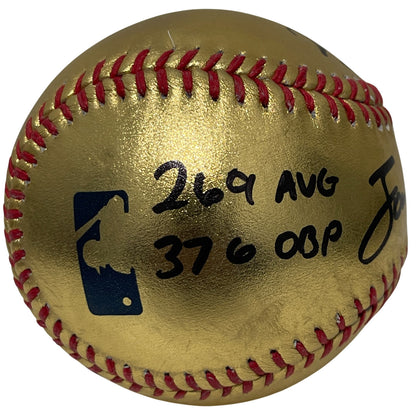 Jonathan India Signed Gold ROMLB Baseball (2021 NL ROY Inscription) PSA ITP