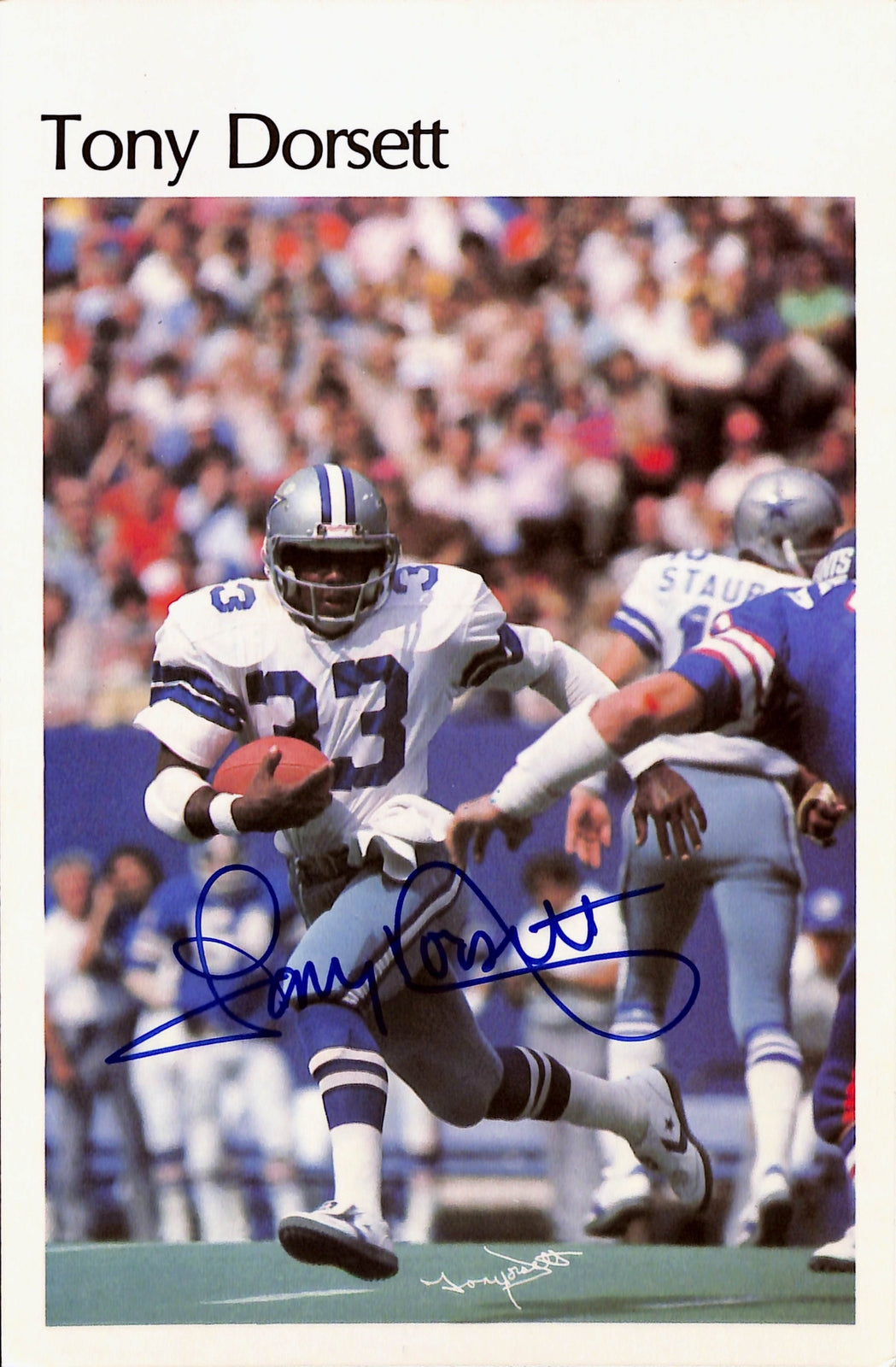 Tony Dorsett Signed Dallas Cowboys 1981 Marketcom Poster (Beckett)