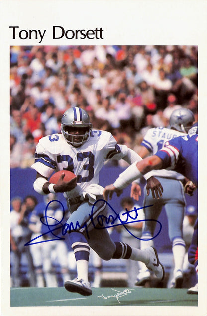 Tony Dorsett Signed Dallas Cowboys 1981 Marketcom Poster (Beckett)