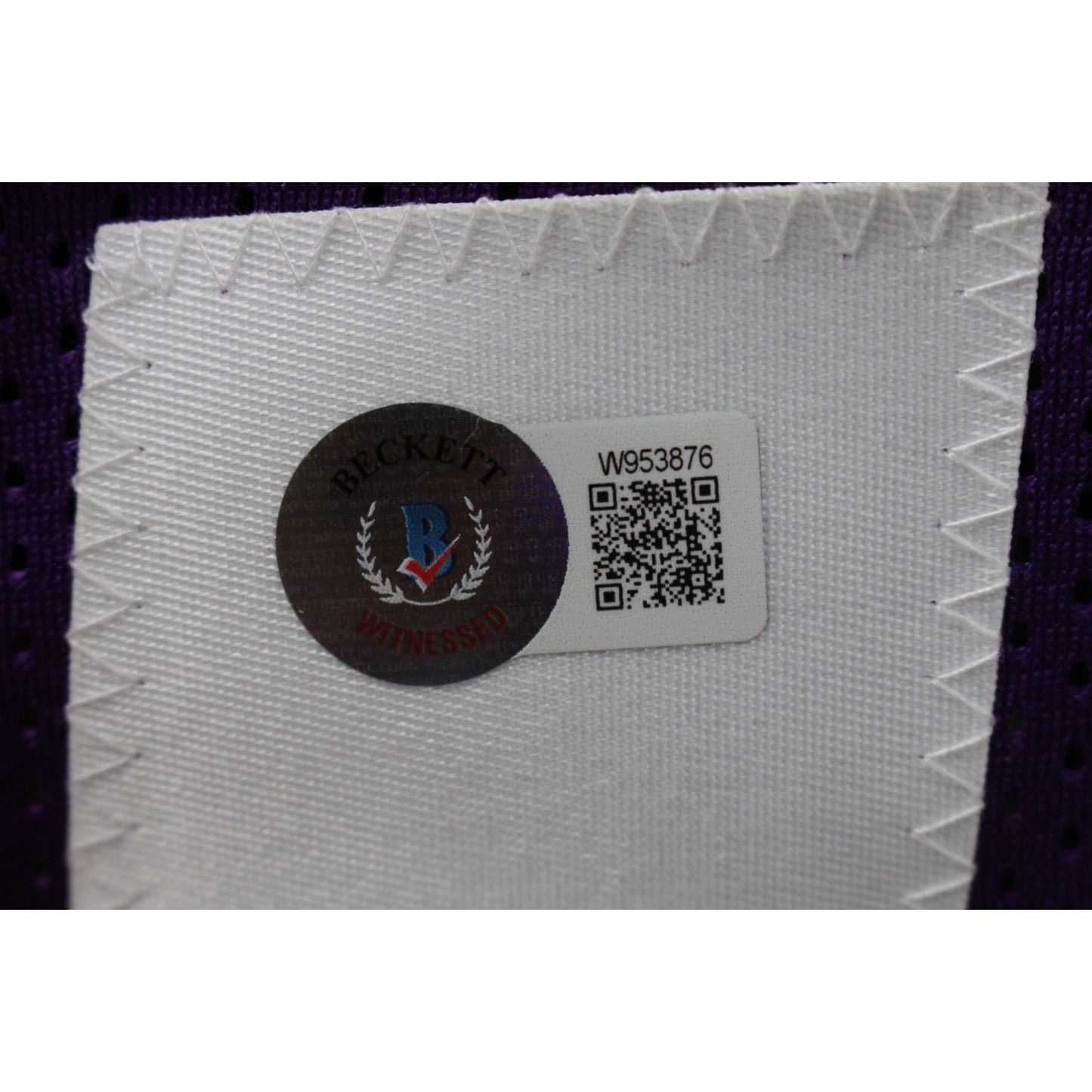Dylan Edwards Autographed College Style Purple Jersey (Beckett BAS)