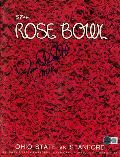 Jim Plunkett Signed 1971 Rose Bowl Magazine MVP Inscribed BAS COA