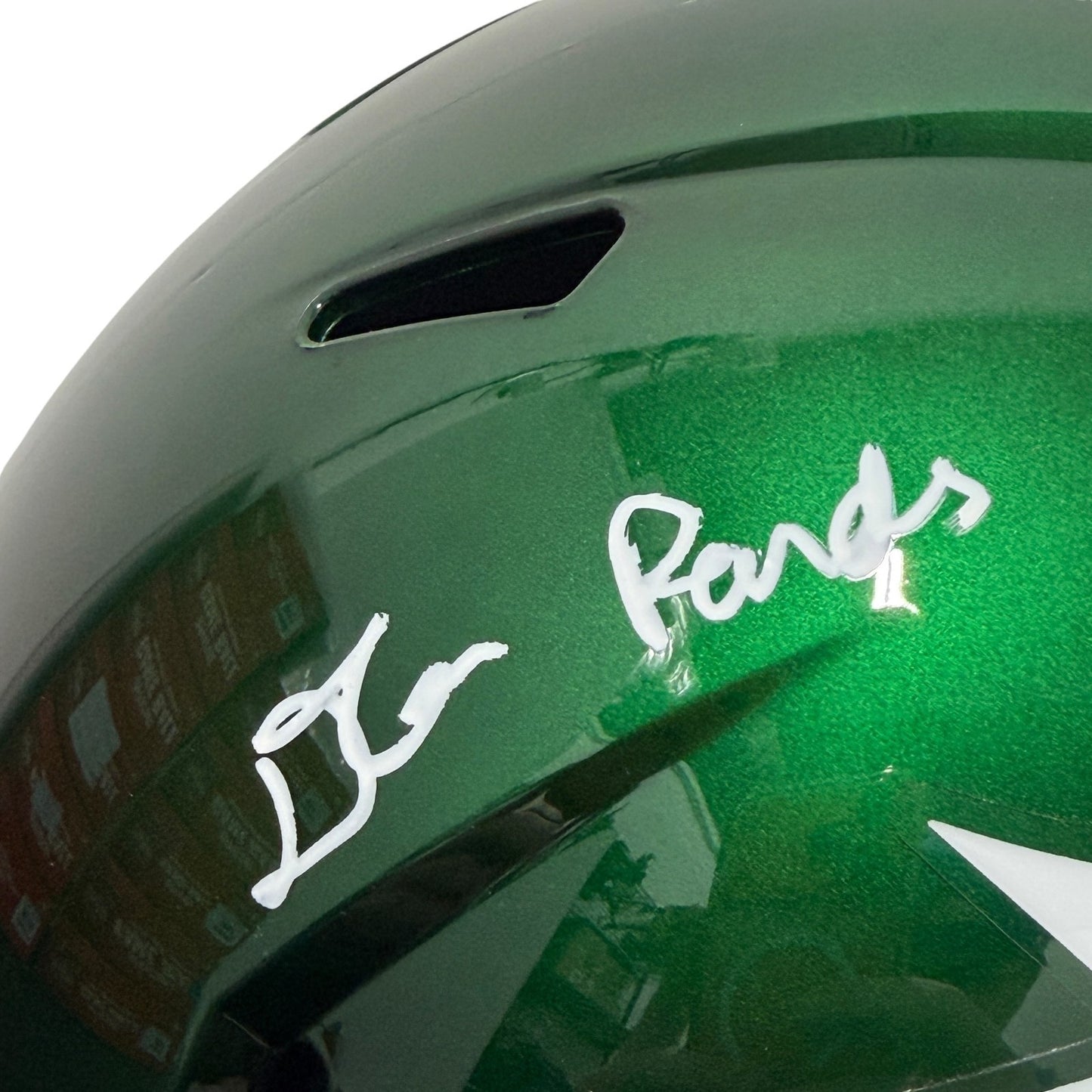 D'Angelo Ponds Signed New York Jets Speed Full Size Helmet w/ 2 Inscriptions