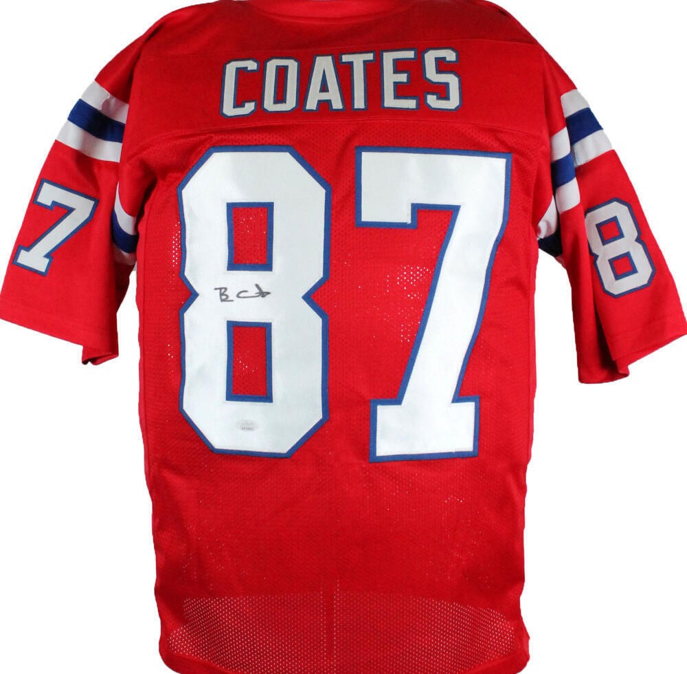 Ben Coates Autographed New England Patriots Style Red Custom Jersey