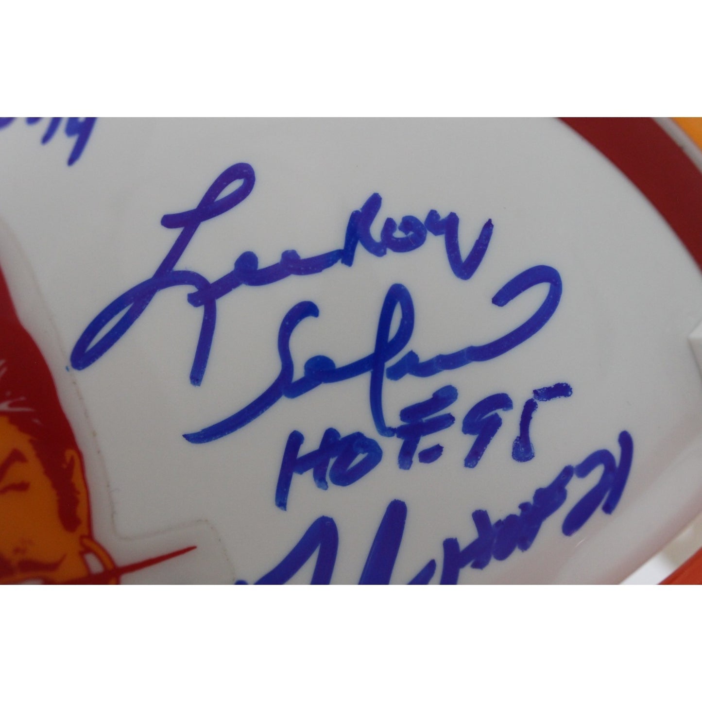 Lee Roy Selmon & Buccaneers Legends Signed Throwback Mini Helmet