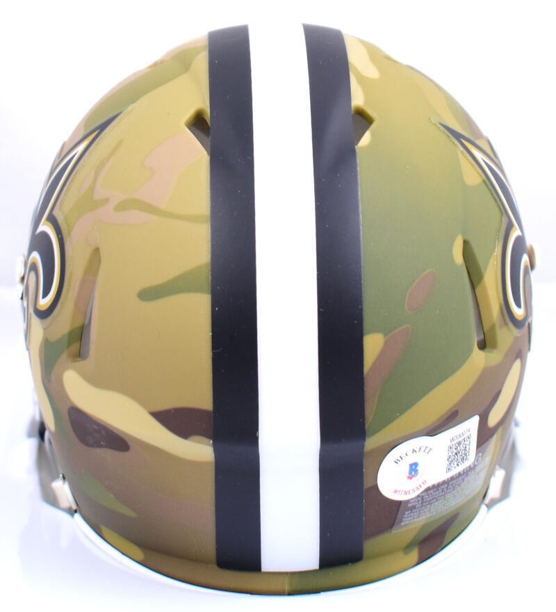 Derek Carr Autographed New Orleans Saints Camo Mini Helmet