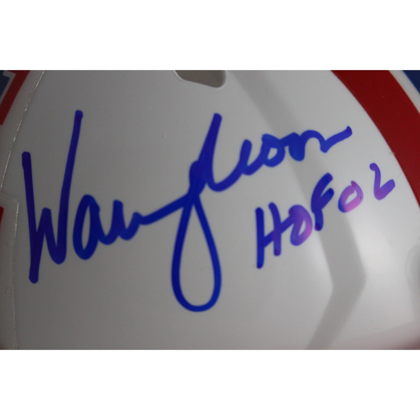 Warren Moon Signed Houston Oilers Throwback Mini Helmet HOF
