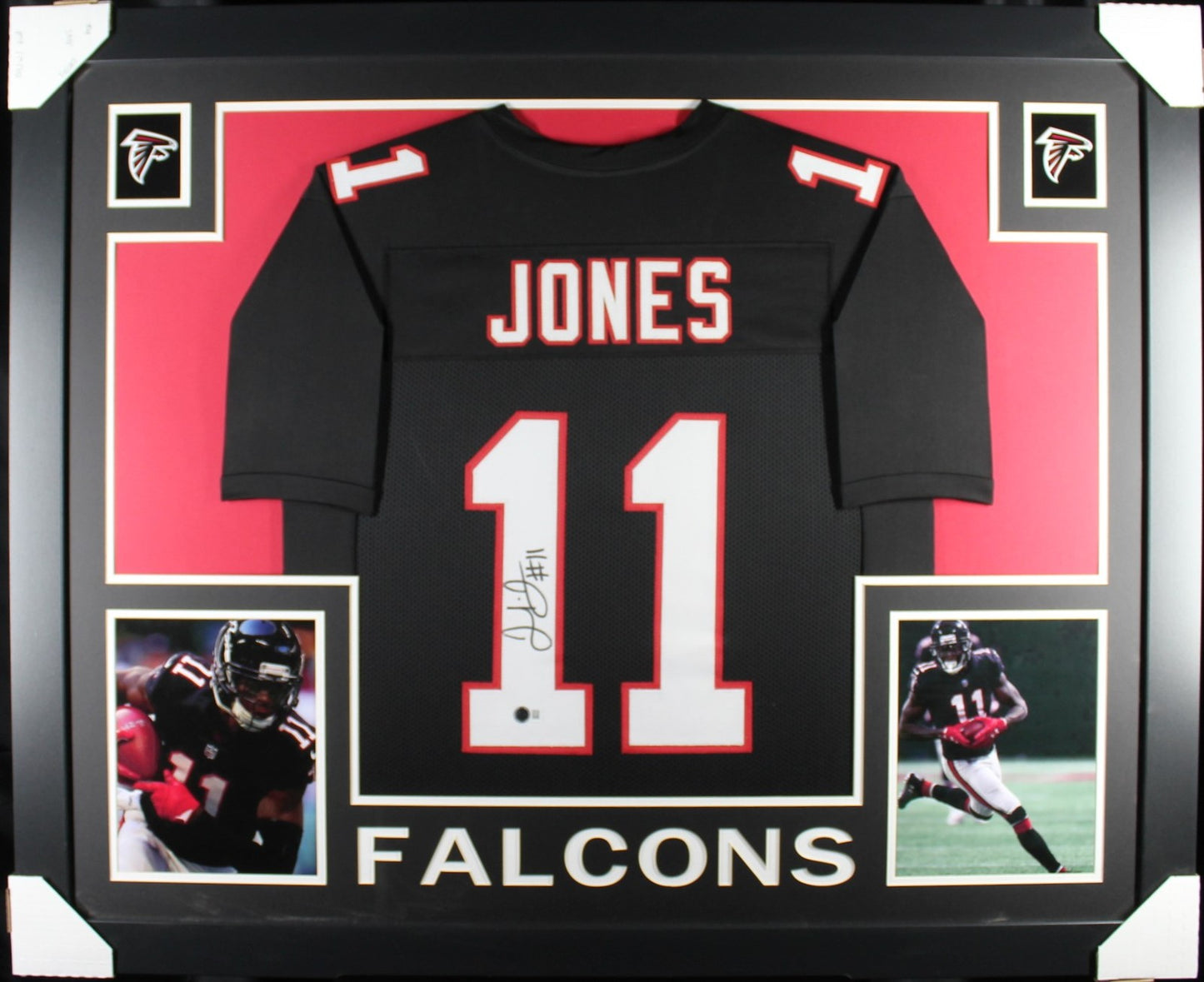 Julio Jones Autographed Framed Pro Style Black Jersey BAS