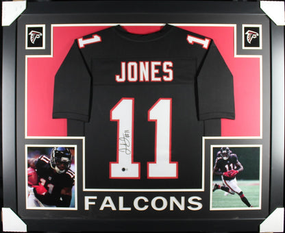 Julio Jones Autographed Framed Pro Style Black Jersey BAS