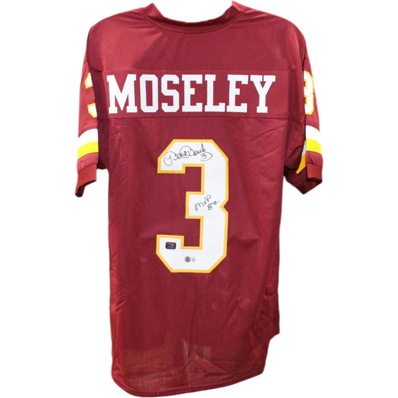 Mark Mosley Autographed Custom Red Football Jersey (Beckett COA)
