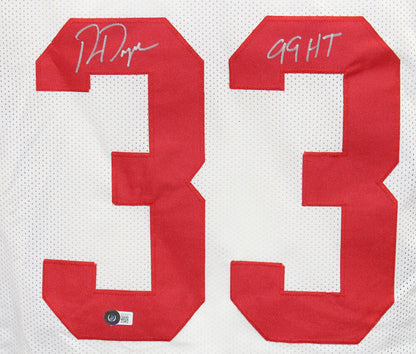 Ron Dayne Signed Wisconsin Style Custom Football Jersey - Heisman 99