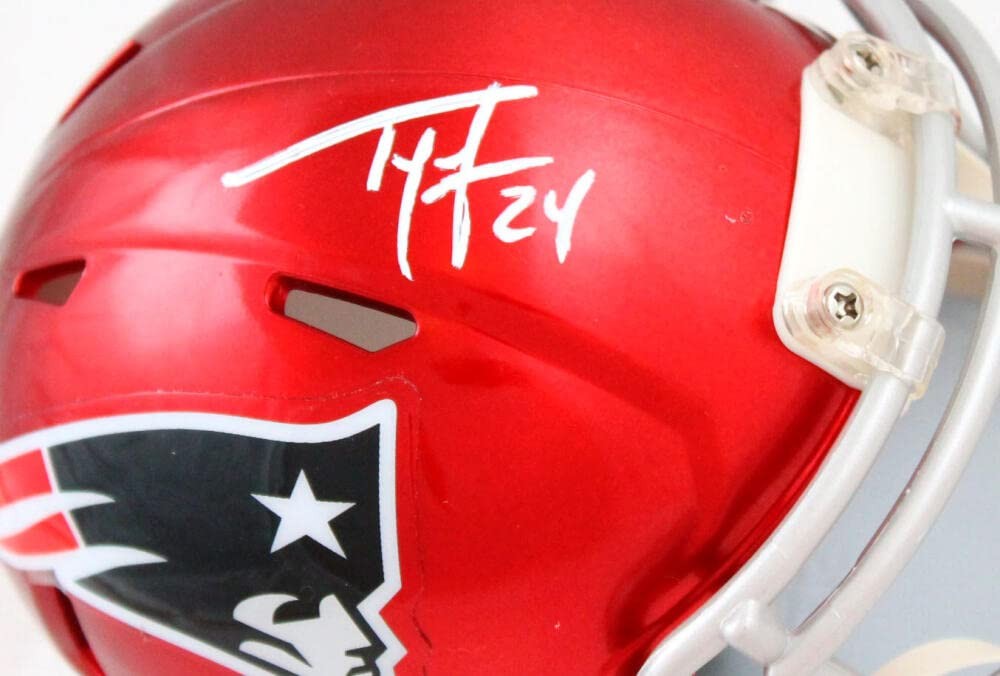 Ty Law Autographed New England Patriots Flash Speed Mini Helmet