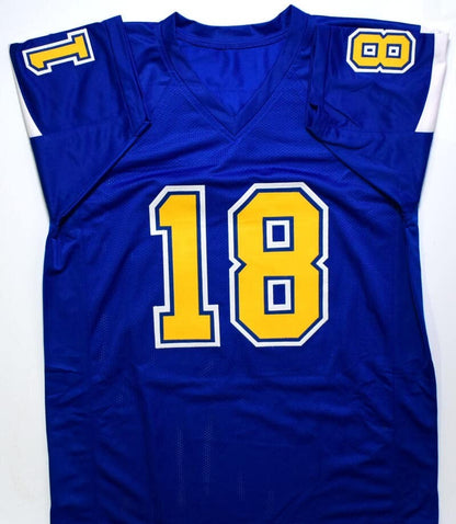 Charlie Joiner Signed Dark Blue Custom Jersey with HOF Inscription
