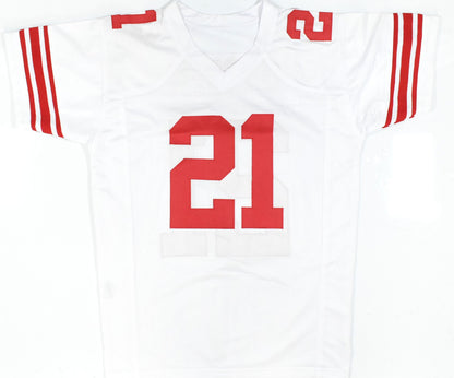 Tiki Barber Autographed New York Giants White Jersey