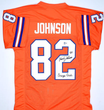 Vance Johnson Autographed Denver Broncos Orange Jersey "Orange Crush"