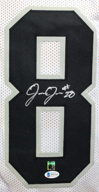 Josh Jacobs Autographed Jersey - White Custom Pro Style