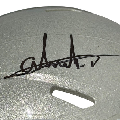 Andres Borregales Signed New England Patriots Speed Mini Helmet JSA