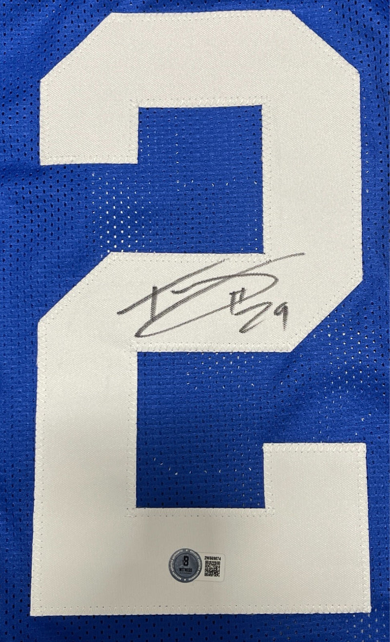 Tyrone Tracy Jr Signed New York Giants Custom Football Jersey