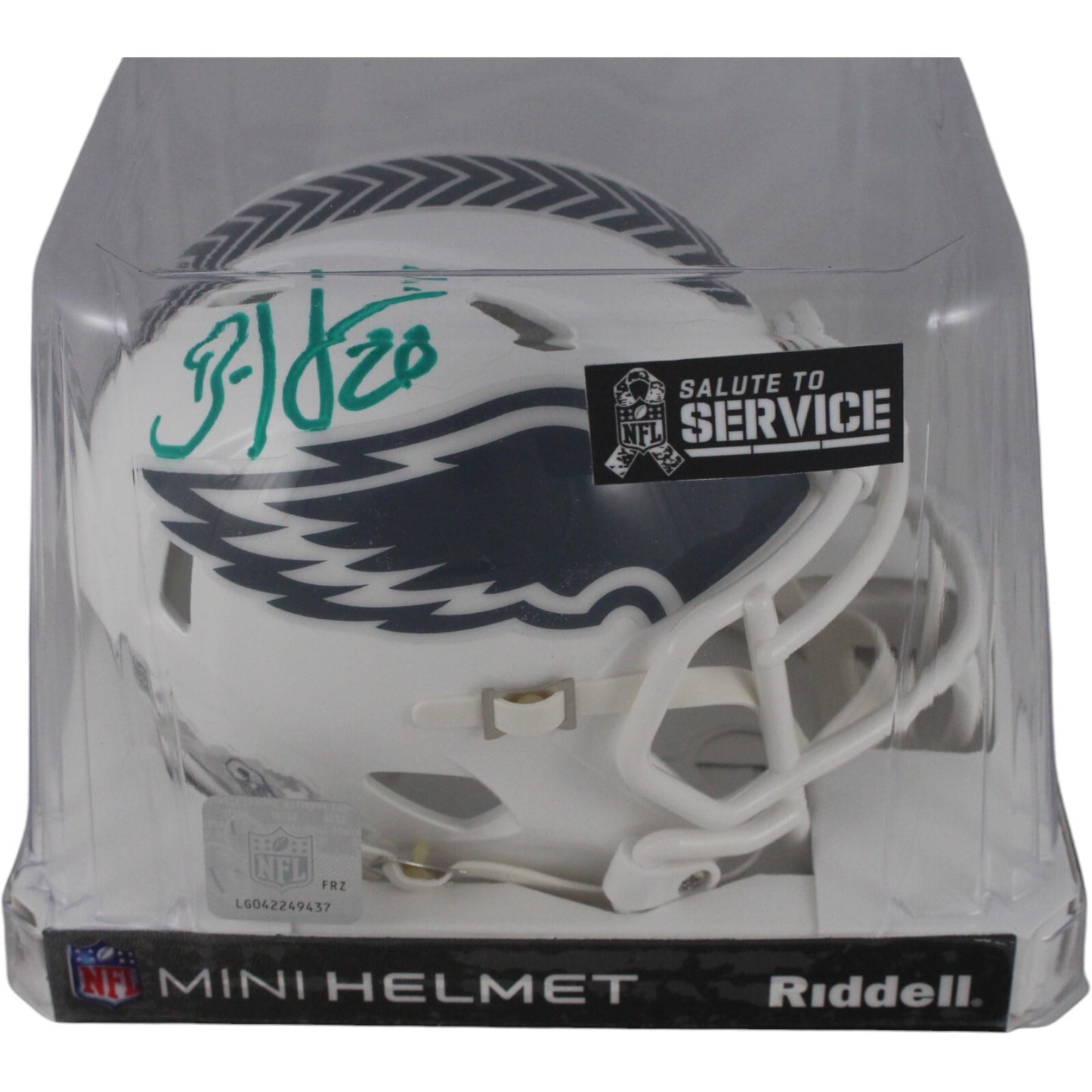 Brian Dawkins Signed Philadelphia Eagles 2024 Salute to Service Mini Helmet